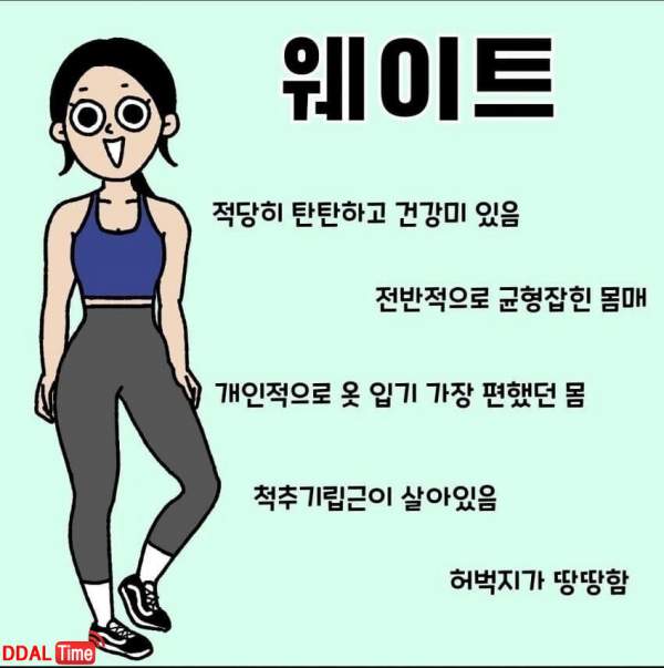 여자 운동별 몸매 특징 이미지 #3