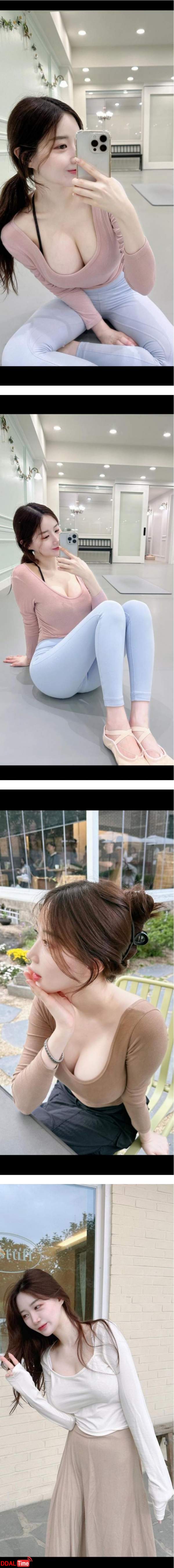 피부톤 까지 완벽한 존예녀의 요가복 이미지 #1