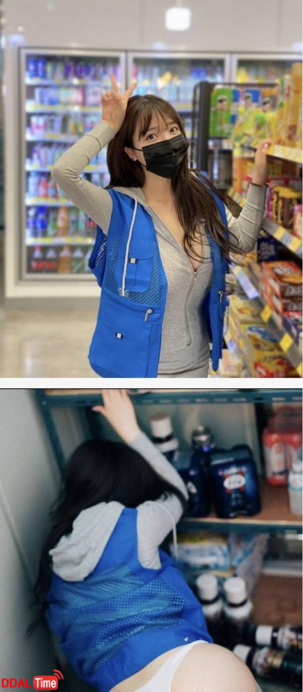 편의점 일에 지쳐 쓰러진 편순이 이미지 #1