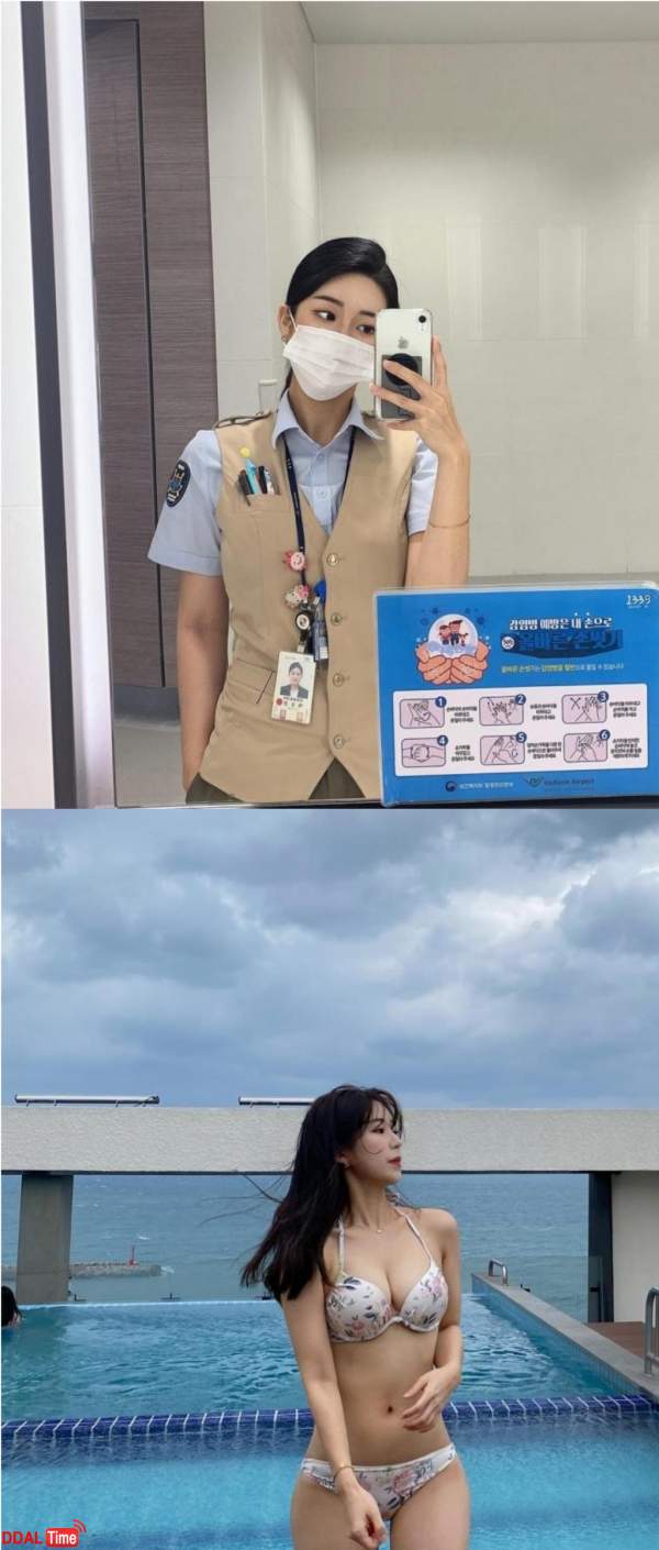 비키니 입은 보안 요원 이미지 #1